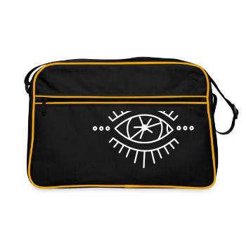 Yeux Oeil Cadeau Étoile Nice Phantasi - Sac Retro - noir/or - Devant