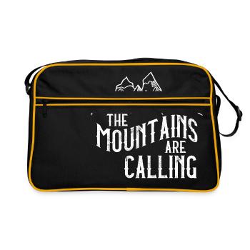 Mountains are calling - hiking, climbing, nature - Retro Bag - black/gold - Front