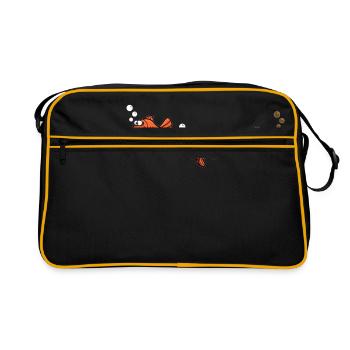 Fish in the water - Pupser - funny design - Retro Bag - black/gold - Front
