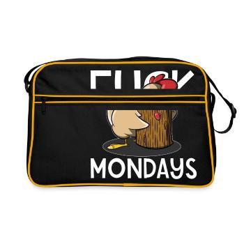 Fuck Mondays - Retro Bag - black/gold - Front