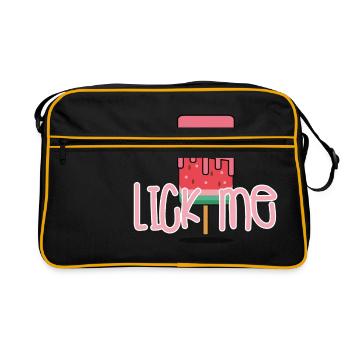 Lick me - Retro Bag - black/gold - Front