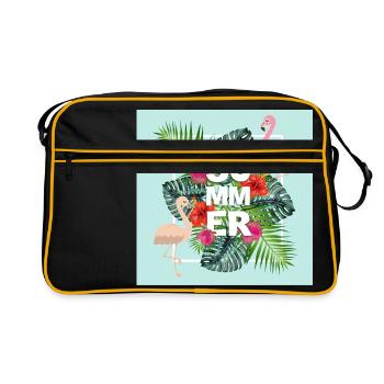 Summer - tropical summer paradise - Retro Bag - black/gold - Front