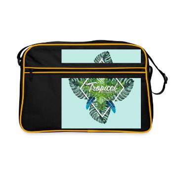 Été - paradis tropical d'été - Sac Retro - noir/or - Devant