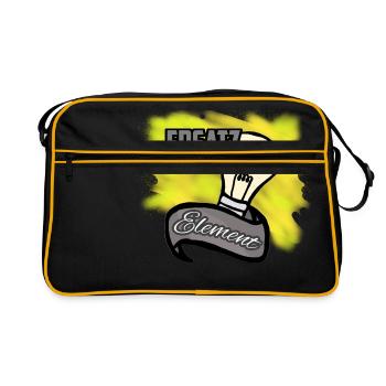 I'm running out of light... Idea, Knowledge - Retro Bag - black/gold - Front