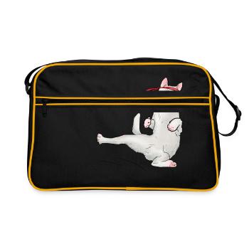 Chat au karaté - Sac Retro - noir/or - Devant