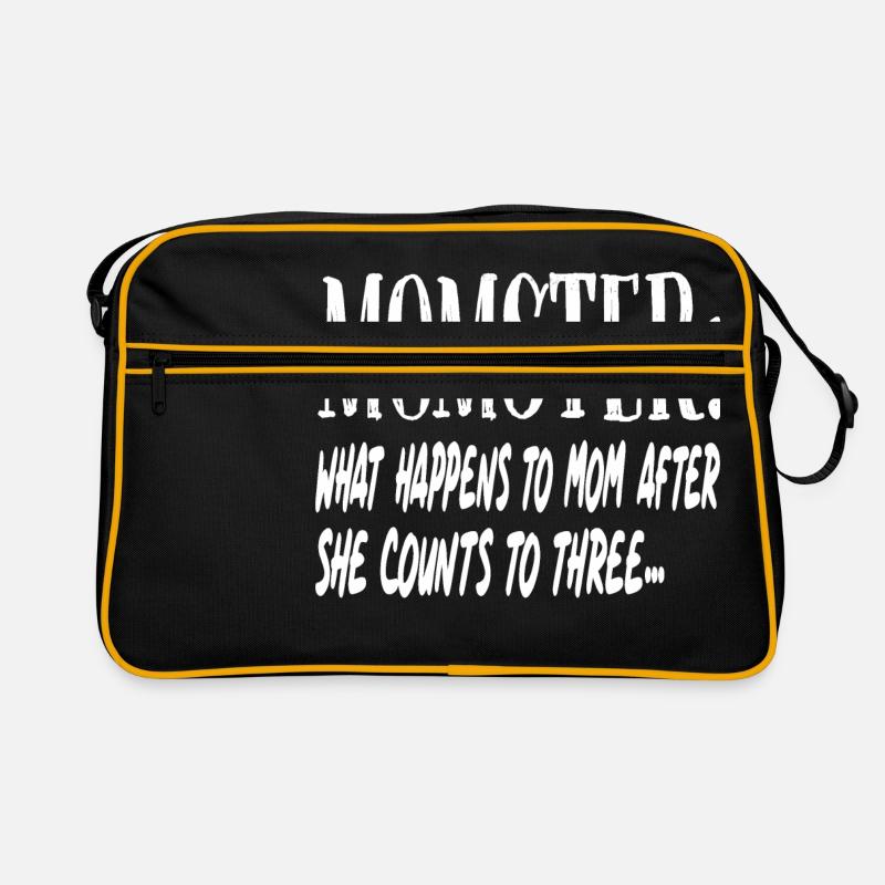 Mama Mutter Mom Mommy Geschenk Spruch Sprüche - Retro Tasche - Schwarz/Gold