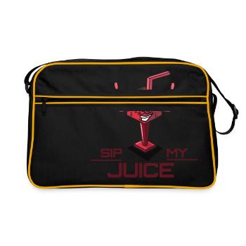 Sip my juice - Retro Bag - black/gold - Front