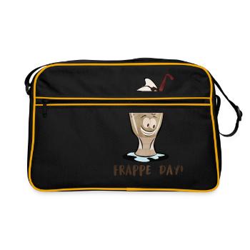 Frappe Day! - Retro Bag - black/gold - Front