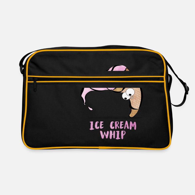 Ice Cream Whip - Retro Tasche - Schwarz/Gold