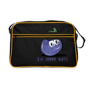I'm berry cute - Retro Bag - black/gold - Front