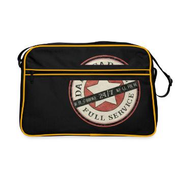 Dad's Garage, Workshop, - Retro Bag - black/gold - Front