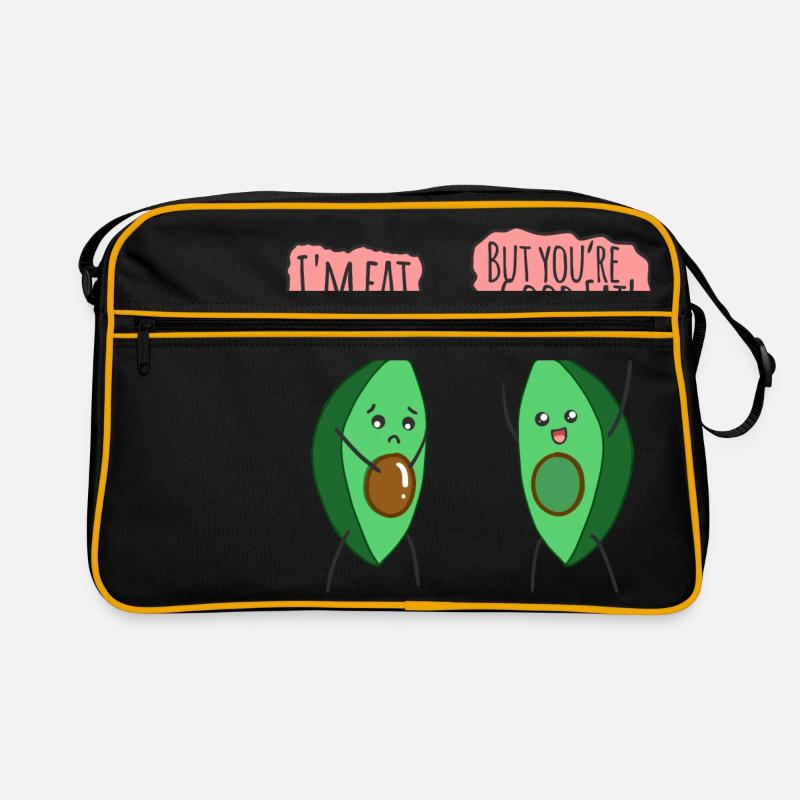 Avocado - Retro Tasche - Schwarz/Gold