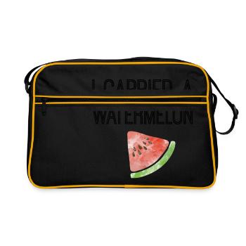 I carried a watermelon - Retro Tasche - Schwarz/Gold - Vorne