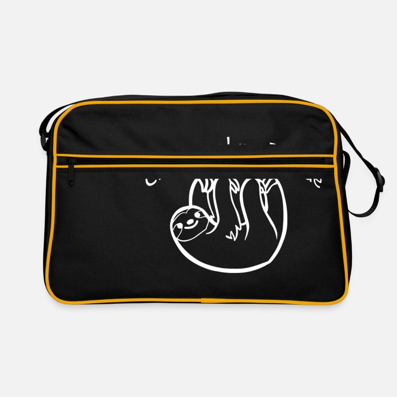 Chills mal ne Runde mit dem Faultier, Geschenkidee Retro Tasche
