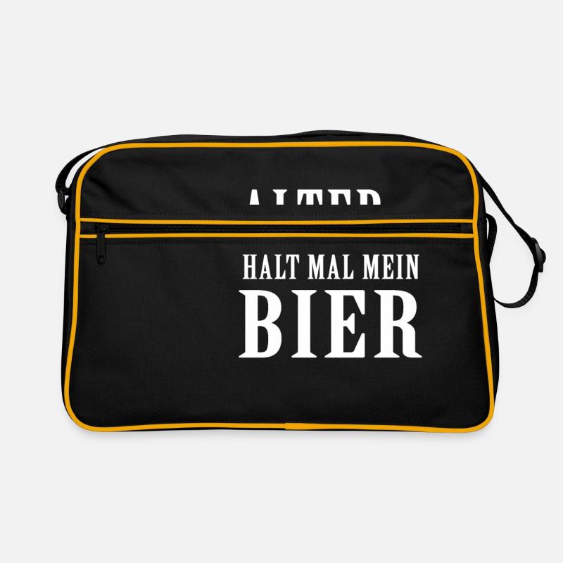 Alter halt mal mein Bier Spruch Geschenk Sauftour Retro Tasche
