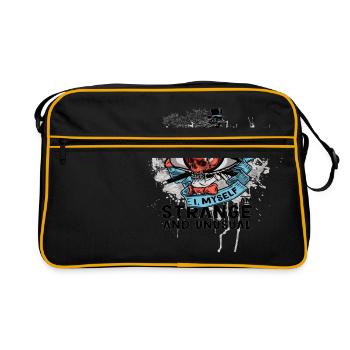 Crâne étrange - Sac Retro - noir/or - Devant