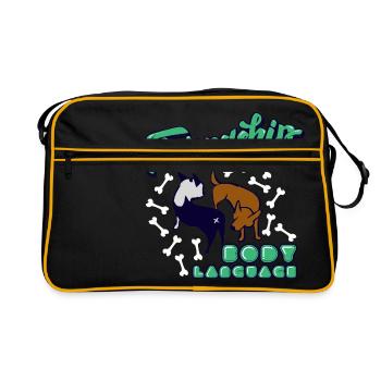 Friendship dogs - Retro Tasche - Schwarz/Gold - Vorne