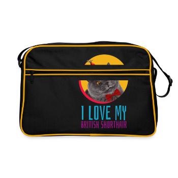 Cadeau d'anniversaire de chapeau d'anniversaire de chapeau de Britsch - Sac Retro - noir/or - Devant