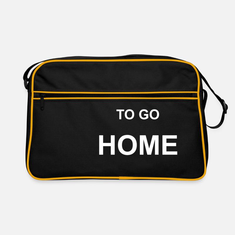 don´t forget to go home - Retro Tasche - Schwarz/Gold