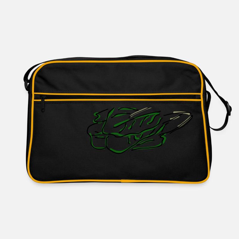 Mangold - Retro Tasche - Schwarz/Gold