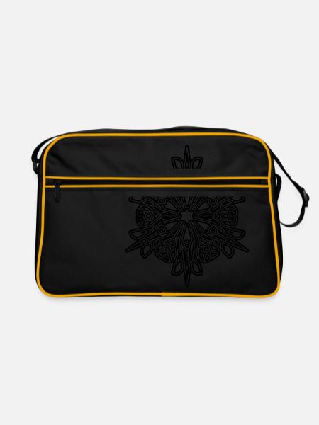 RF319BLACKUK - Retro Bag - black/gold - Front