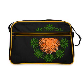 Ananas Circle - Sac Retro - noir/or - Devant
