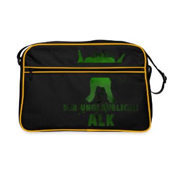 The Incredible Alk - Retro Bag - black/gold - Front