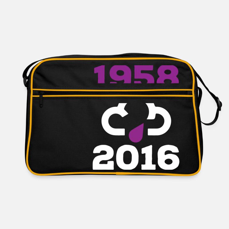 Lila Regen (RIP Prince 1958-2016) Retro Tasche