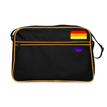 Brusttasche LGTB LGTB Pride Gay - Retro Tasche - Schwarz/Gold - Vorne