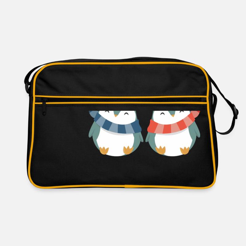 Glückliche Pinguine Retro Tasche