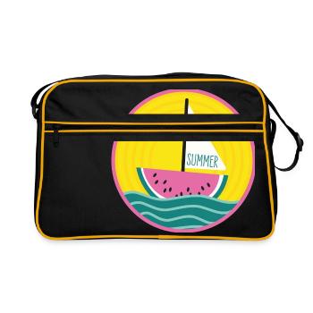 Summer Voilier Pastèque - Sac Retro - noir/or - Devant