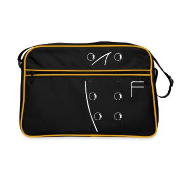Chef, cuisine, cuisson, gilet, manger, cadeau - Sac Retro - noir/or - Devant