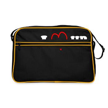 I love HR - Retro Tasche - Schwarz/Gold - Vorne