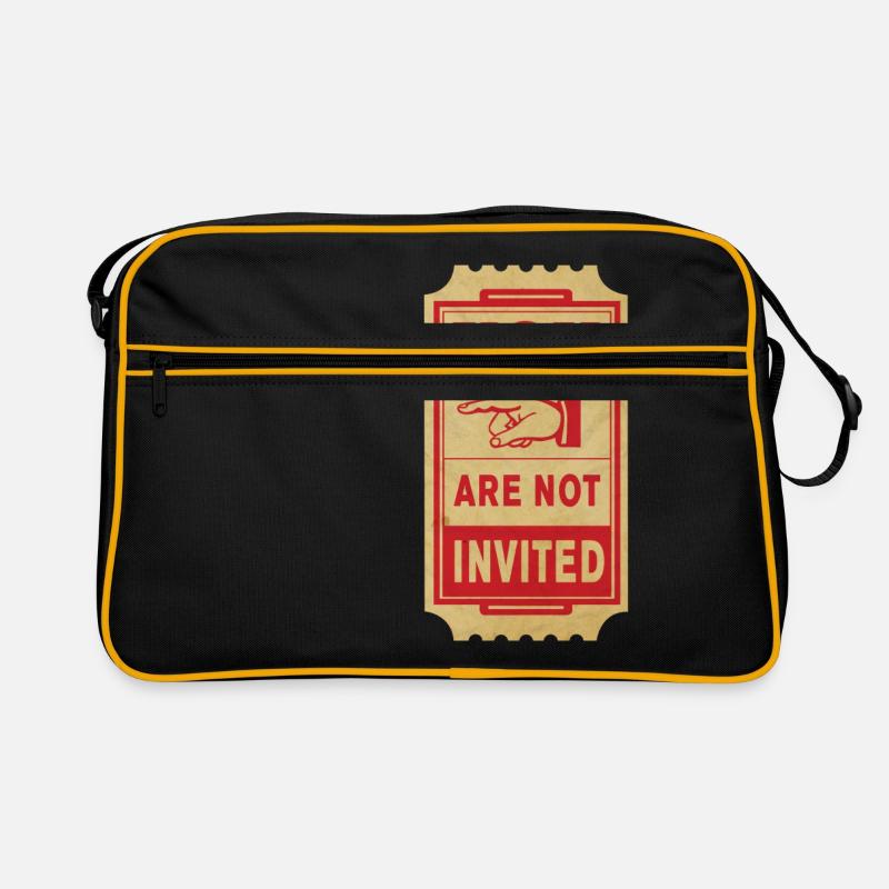 tu n’es pas invité Sac Retro