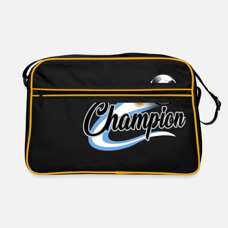 SOCCER D'ARGENTINE - Sac Retro - noir/or
