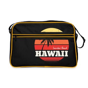 Bannière Vintage Hawaii - Sac Retro - noir/or - Devant