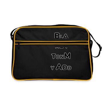 "Blame it on my ADD" design - Retro Bag - black/gold - Front