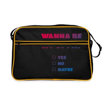 want to be my Oppa - Retro Bag - black/gold - Front
