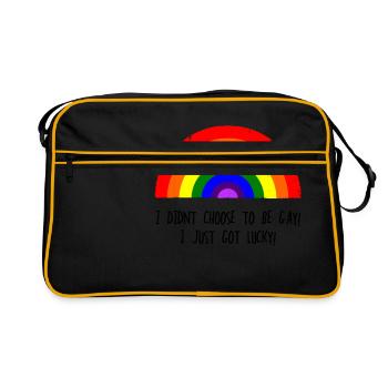 Heureux gay - Sac Retro - noir/or - Devant