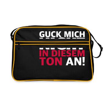 Ne me regarde pas dans ce ton! - Sac Retro - noir/or - Devant