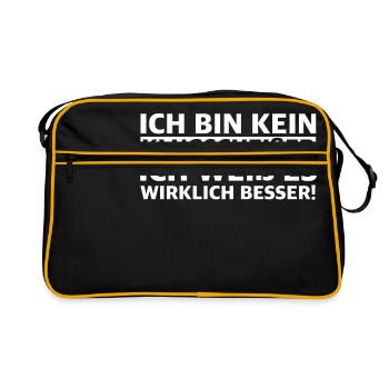 I'm not a smartass, I know it .. - Retro Bag - black/gold - Front