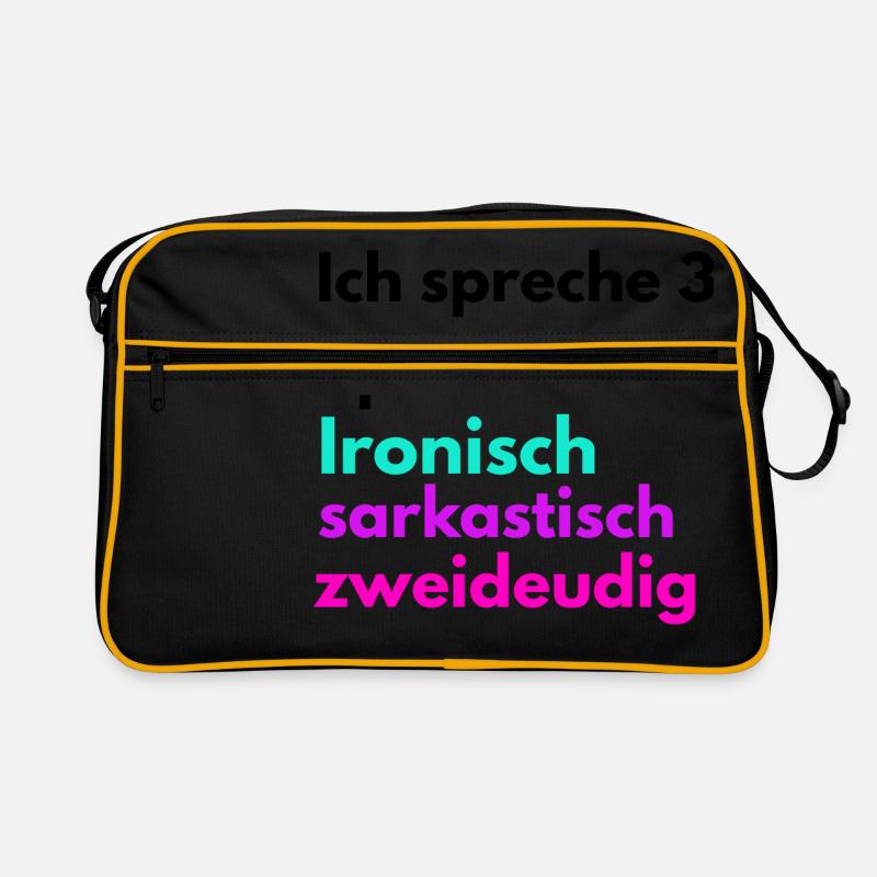 Languages Funny Ironically Sarcastically Two-Way Retro Bag