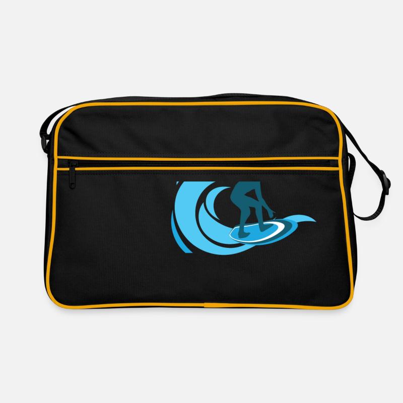Surfer Water Gift Idea Sea Wave Surfboard Retro Bag