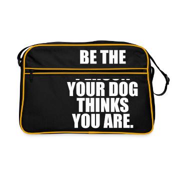 Say dog canine sayings - Retro Bag - black/gold - Front