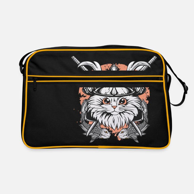 Kampfkatze Koi Retro Tasche