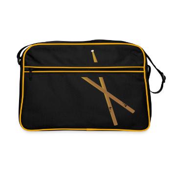 Batteur batteur batteur bâtons - Sac Retro - noir/or - Devant