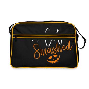 Cadeau de citrouille d'Halloween Lanterne filet - Sac Retro - noir/or - Devant
