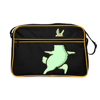 Lama - Retro Tasche - Schwarz/Gold - Vorne