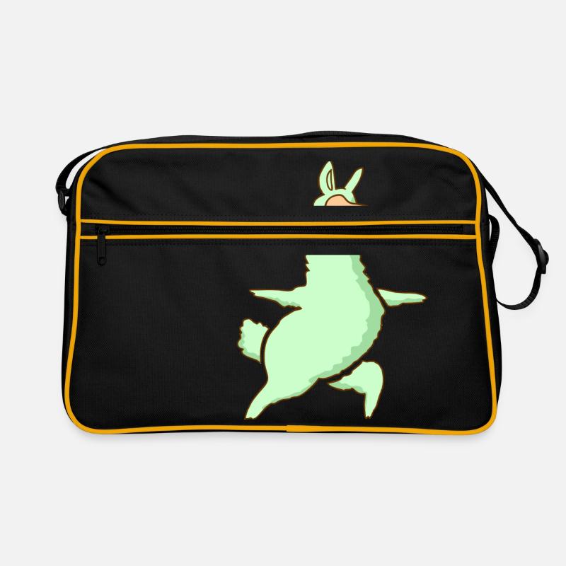 Lama - Retro Tasche - Schwarz/Gold
