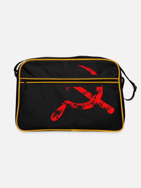 Sichel - Retro Tasche - Schwarz/Gold - Vorne